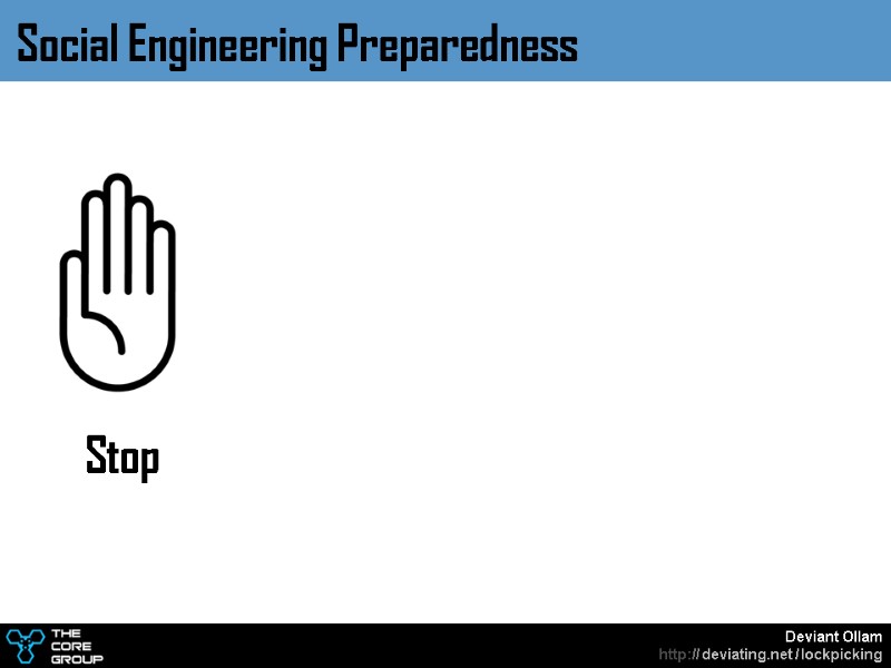 Social Engineering Preparedness Stop